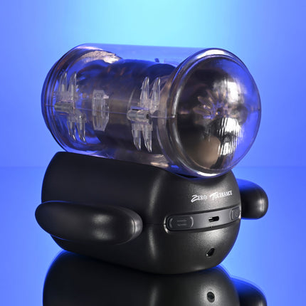 Zero Tolerance HOLD ME TIGHT - Black Vibrating Auto Stroker with Phone Holder