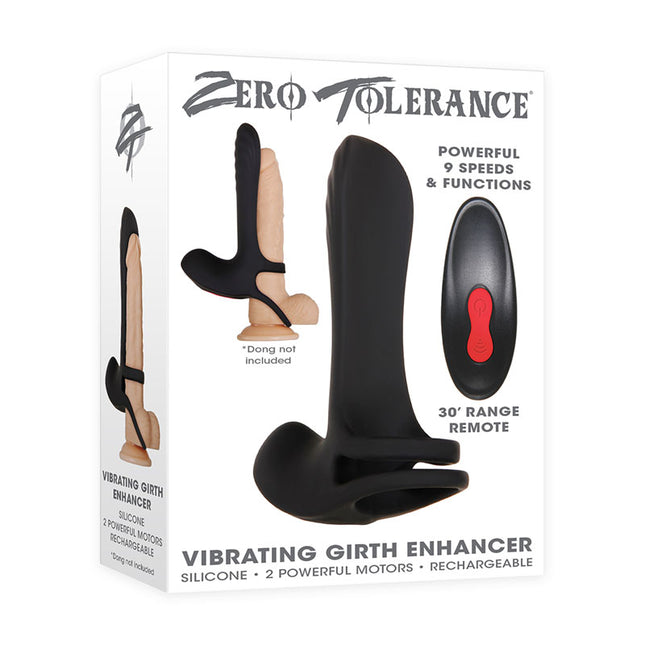 Zero Tolerance Vibrating Girth Enhancer Black Sleeve with Wireless Remote