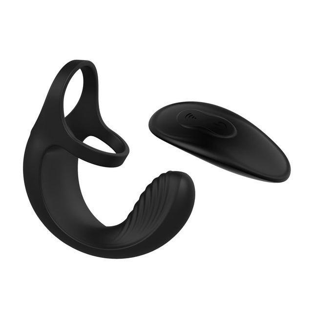 Zero Tolerance Vibrating Ball Cradle Cock Ring Black with Remote Control