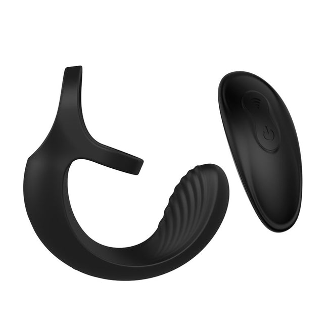 Zero Tolerance Vibrating Ball Cradle Cock Ring Black with remote control Side View