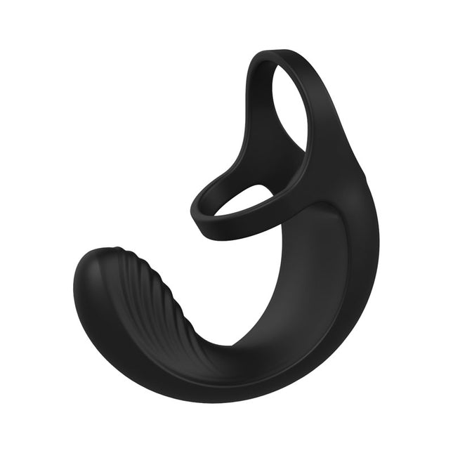 Zero Tolerance Vibrating Ball Cradle Cock Ring Black Front Side View