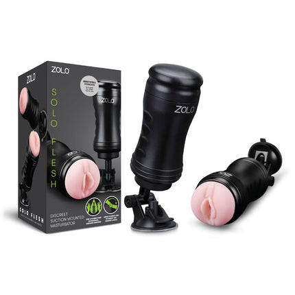 Zolo Solo Flesh Vagina Stroker with Suction Base
