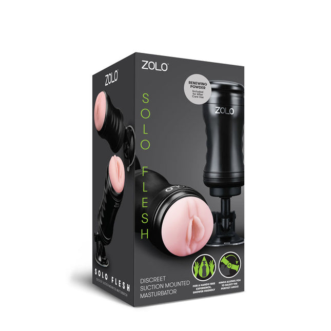Zolo Solo Flesh Vagina Stroker with Suction Base