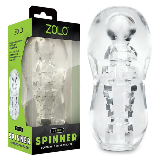 Zolo Gripz Spinner Clear Stroker Sleeve