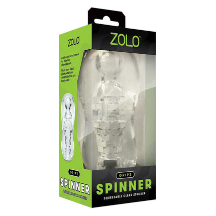 Zolo Gripz Spinner Clear Stroker Sleeve