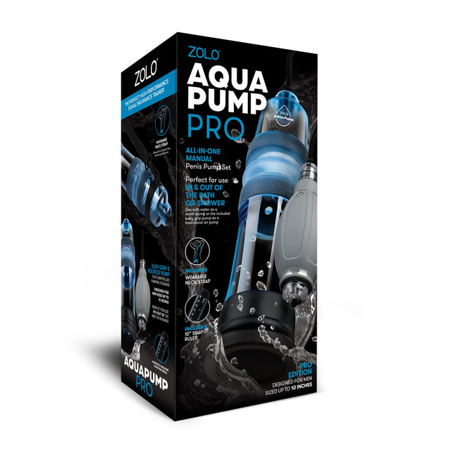 Zolo Aquapump Pro - Blue Water Penis Pump