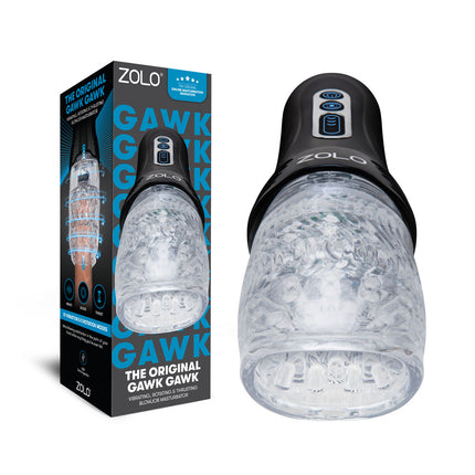 Zolo The Original Gawk Gawk - Clear Vibrating, Rotating & Thrusting Masturbator