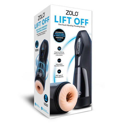 Zolo Lift Off One-Touch Vibrating Thrusting Stroker