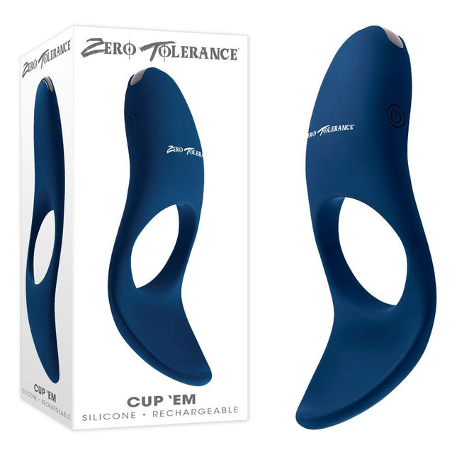 Zero Tolerance CUP 'EM Vibrating Cock Ring Blue